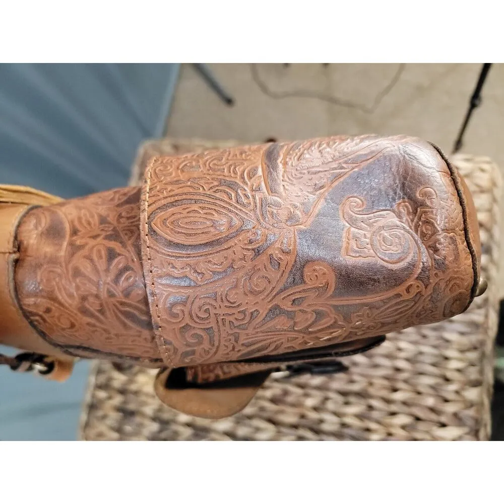 Patricia Nash Zamora Tooled Leather Western Purse Satchel Tassel Shoulder Purse - Image 15
