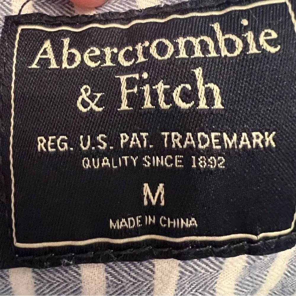 Vintage Abercrombie & Fitch Striped 100% Cotton Long Sleeve Coastal Henley Top M - Image 7