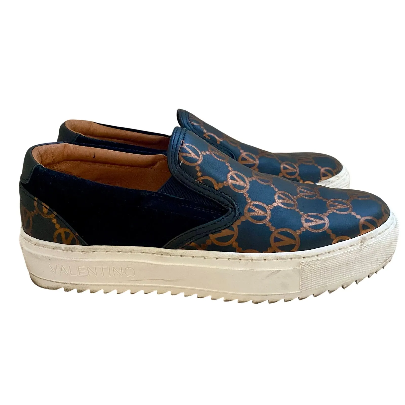 Valentino Regina Leather Suede Slip - Image 2