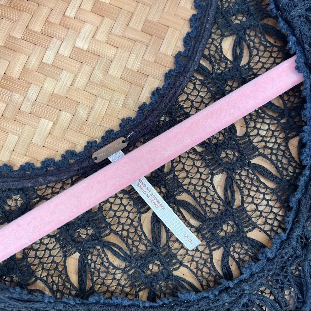 Free people black crochet cocktail mini‎ dress - Image 5