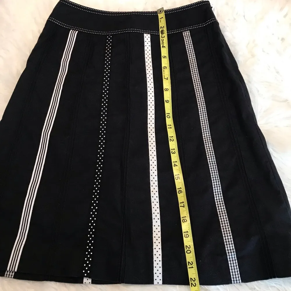 Talbots Petites A line Ribbon stripe linen blend skirt size 4 Petite - Image 5