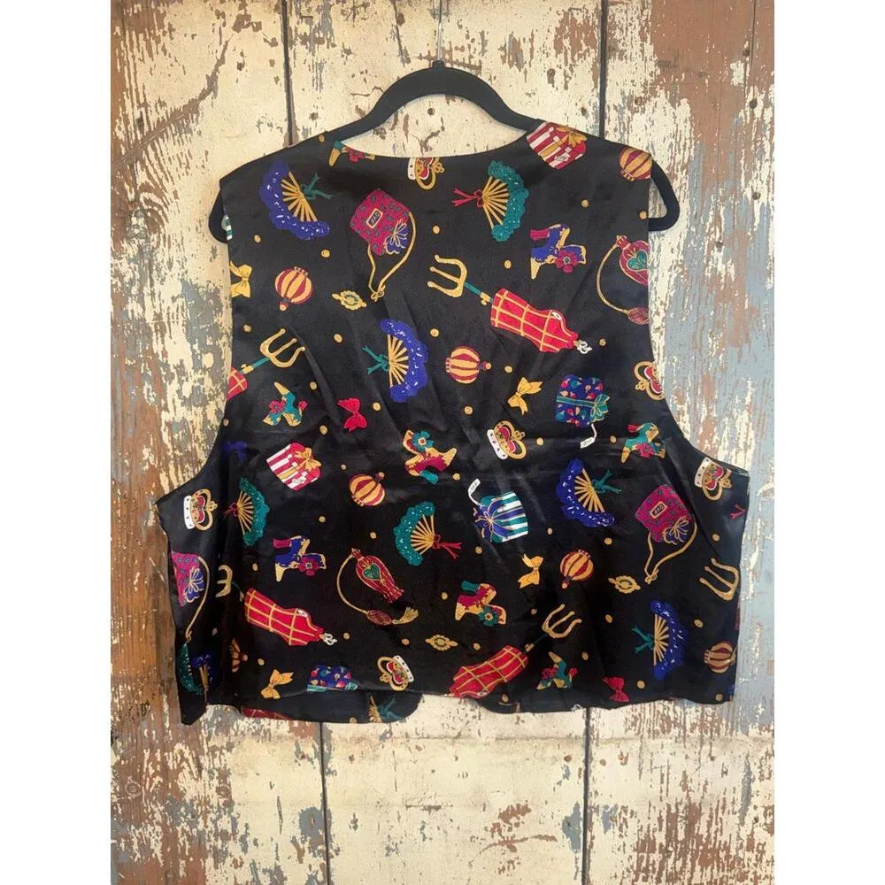 Diane Von Furstenberg Vintage Diva Fashionista Vest size 1X - Image 4