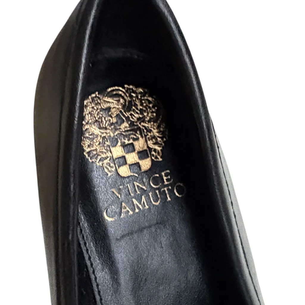 Like New Vince Camuto Leather Cabnie Loafers Black Size 8.5 - Image 3
