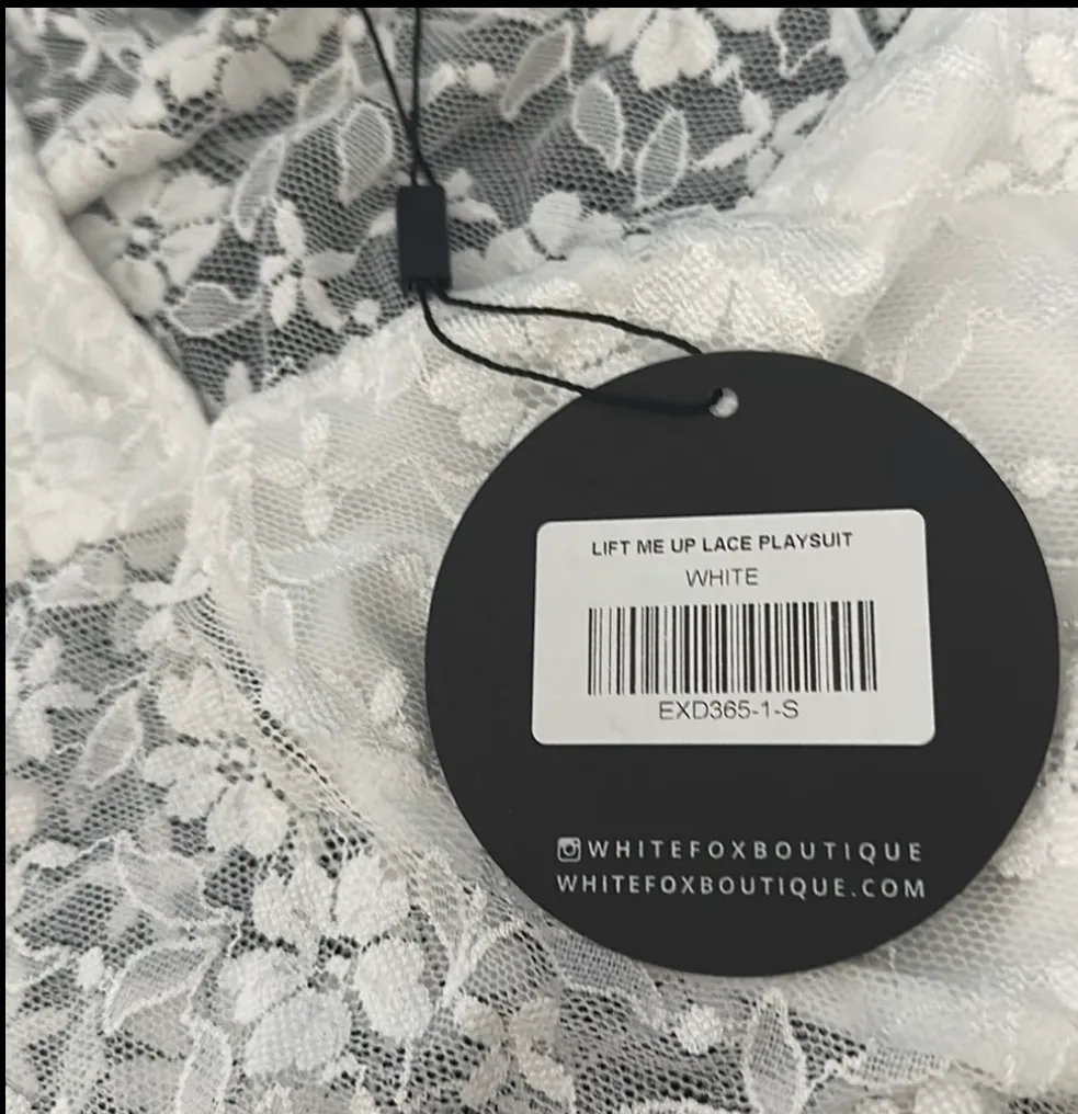 White Fox Boutique Lift Me Up Playsuit White - Image 9