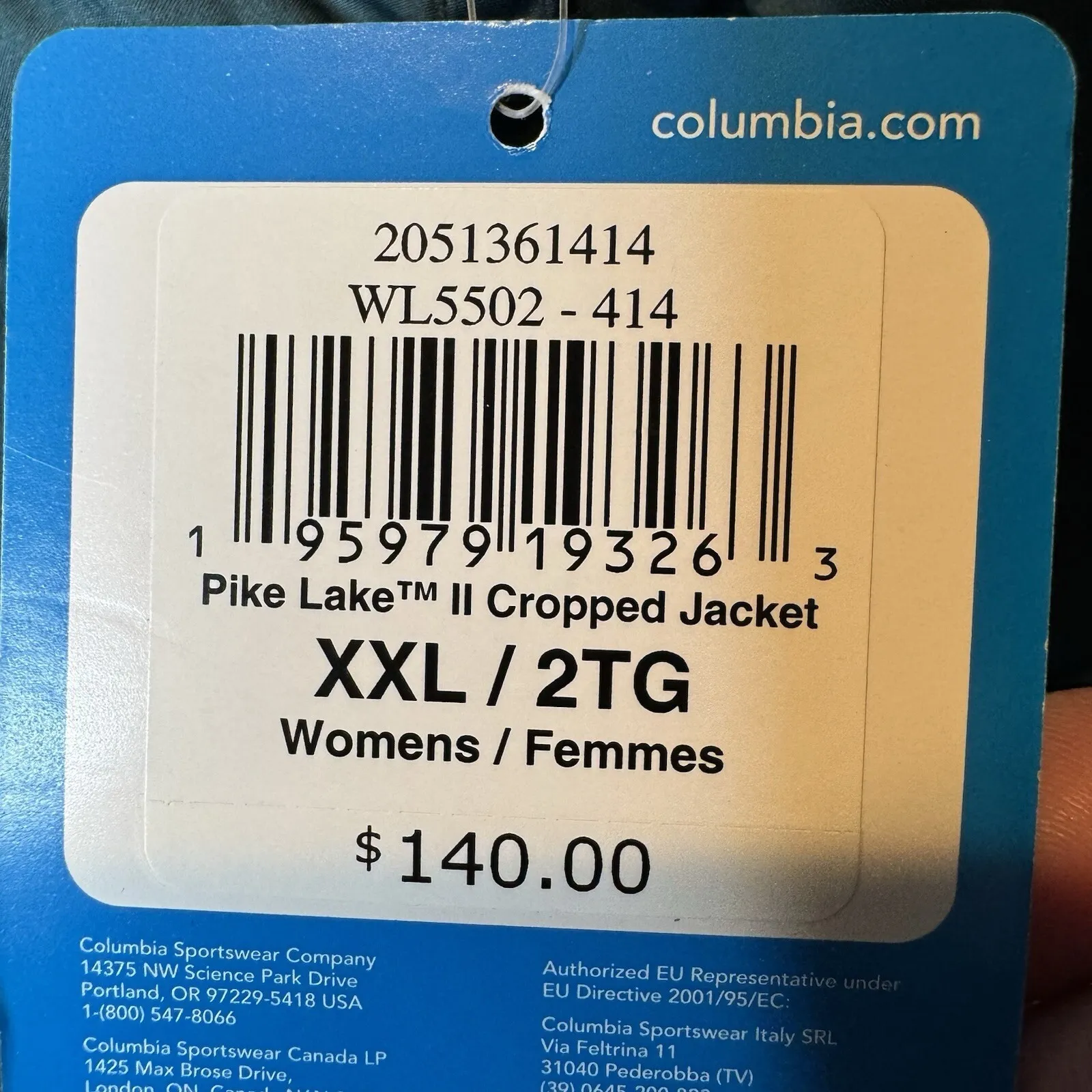 Columbia Night Wave Pike Lake II Insulated Omni Heat Crop Puffer Jacket Sz 2XL - Image 8