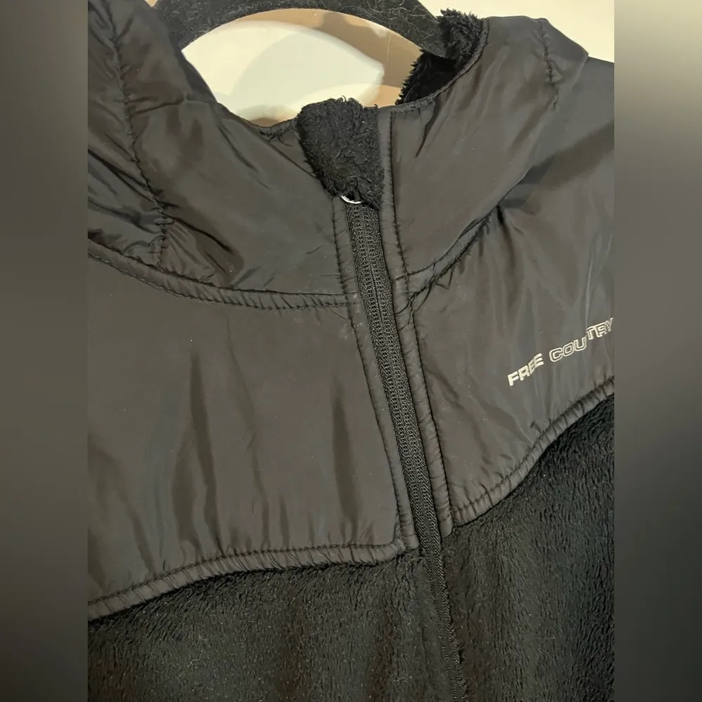 Free Country Insulated Polyester Fur Jacket Zipper Hoodie With Pockets Size XL - Image 12