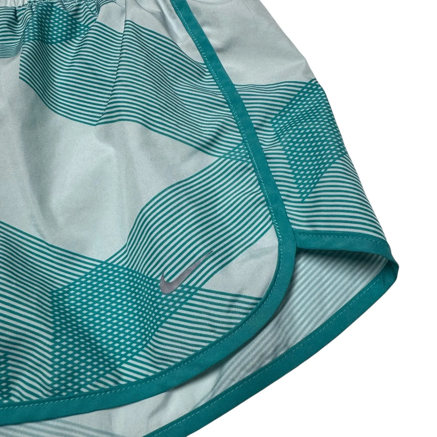 Nike Dri-Fit Lined Running Shorts Teal Gray XL - Image 2