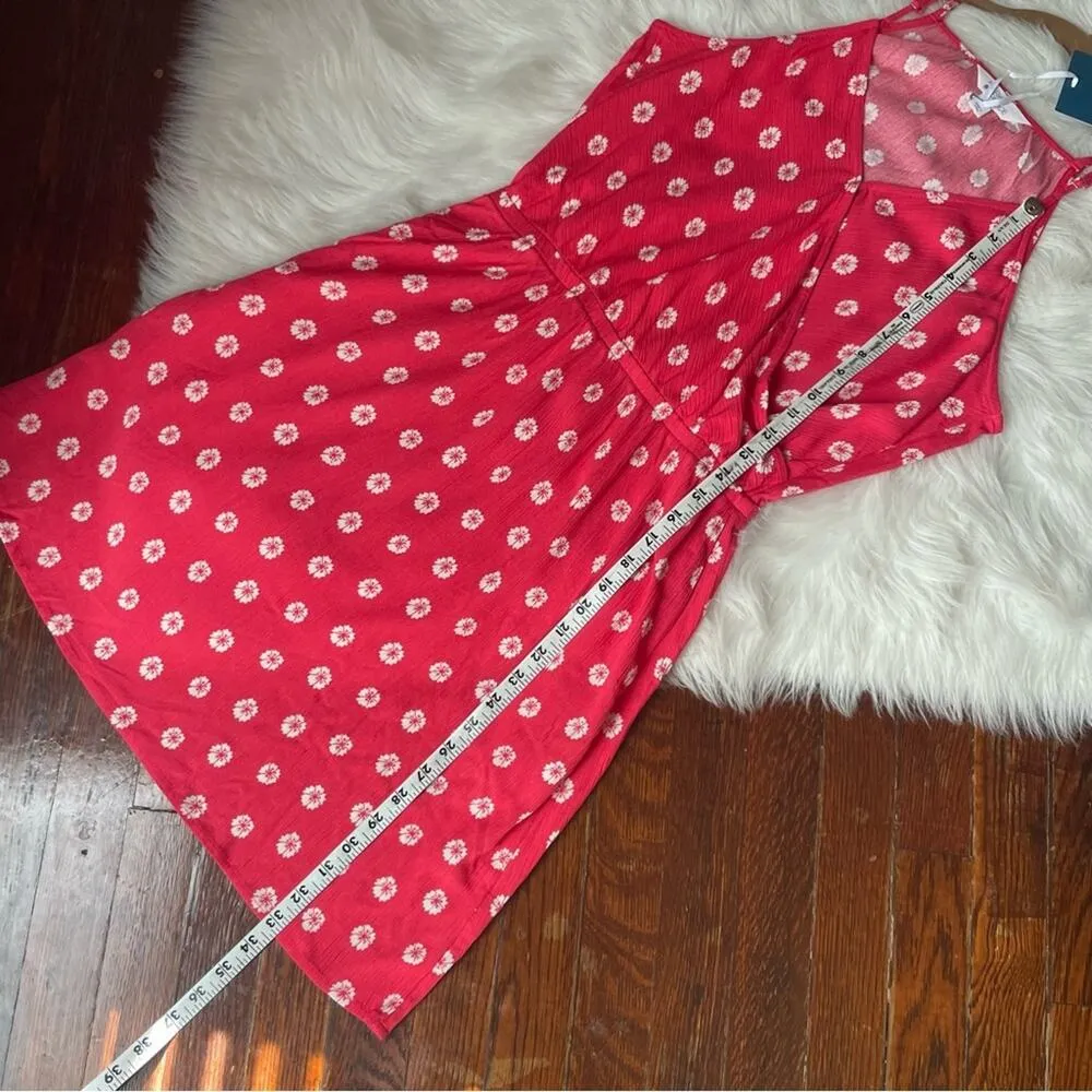 Market & Spruce Summer Crinkle Dress NWT Liliana Surplice - Image 6