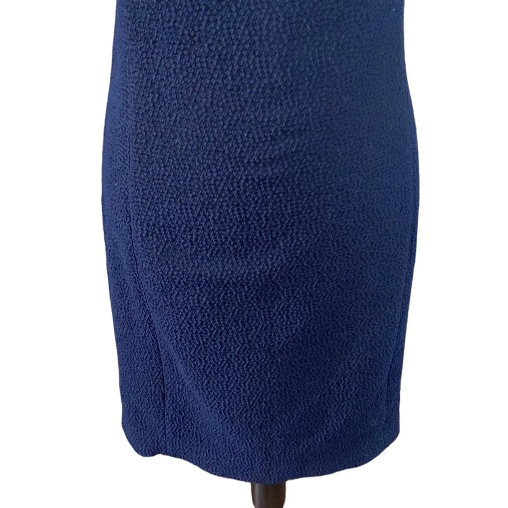 MM. Lafleur the Susanna navy sheath dress in Italian pebble jacquard size 2 - Image 8