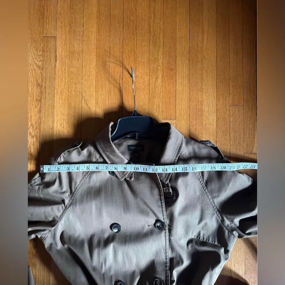 Topshop Army Green Trenchcoat, NWOT in US 12 - Image 5