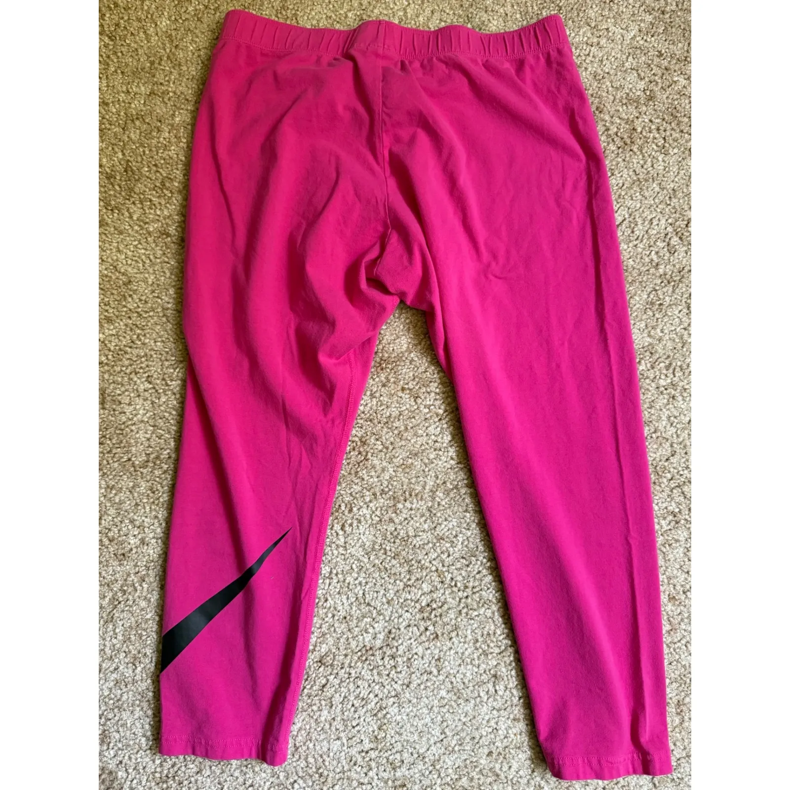 Nike Capri Leggings Activewear Cropped Athletic Pants Black Logo‎ Size Xl - Image 2