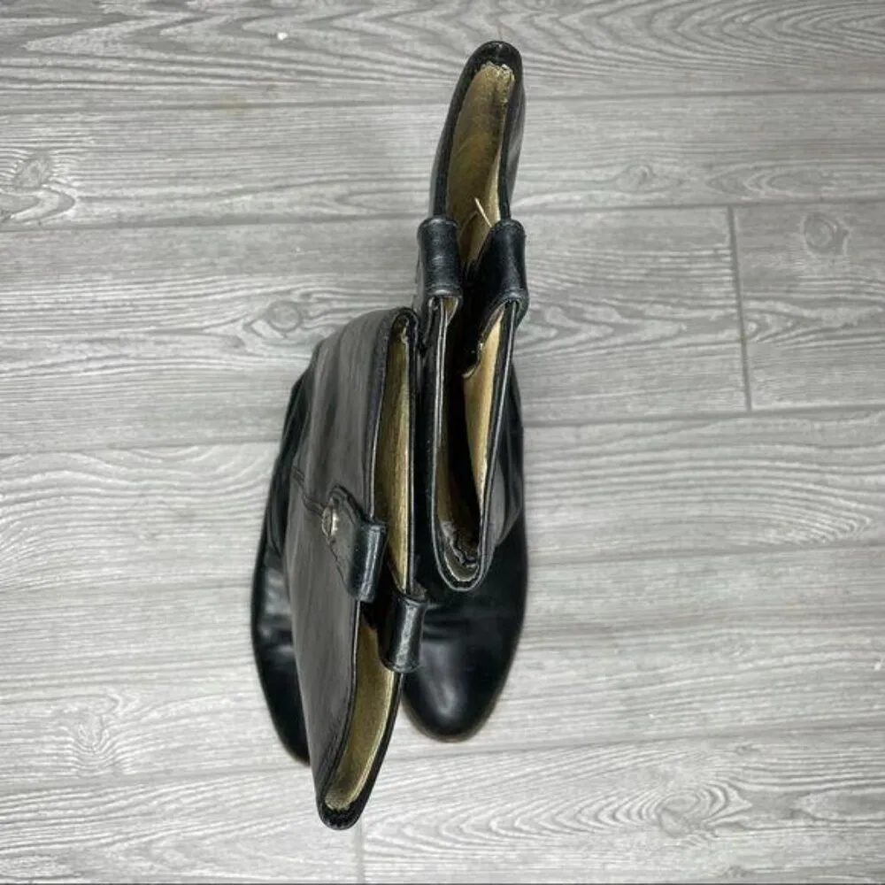 Frye melissa womens black riding leather calf high boots size 8.5 - Image 3