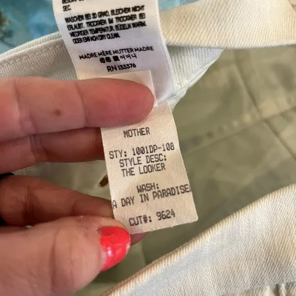 Mother Denim The Looker in A Day in Paradise Skinny‎ Jeans size 25 White - Image 9