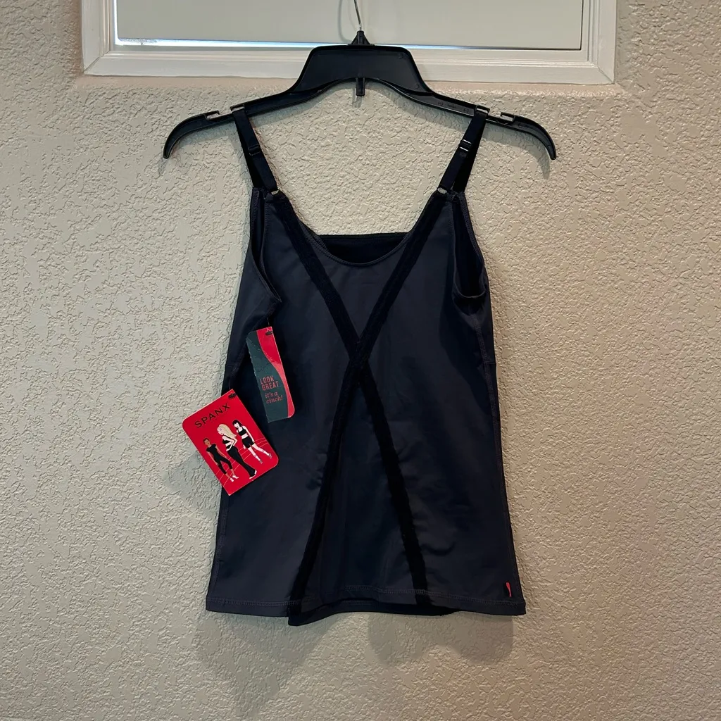 NWT Spanx Adjustable Moisture Wicking Shaping Cami Tank Top Black - Image 6
