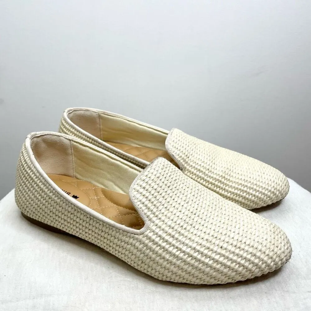 Birdies Starling Loafers Natural Beige White Size 7 Woven Slip On Woven Flat - Image 9