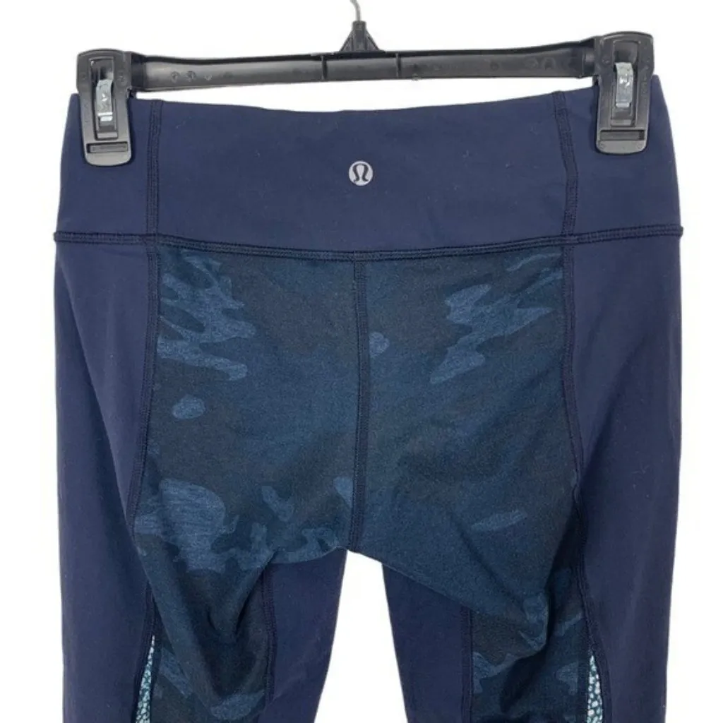 Lululemon Capri Leggings 4 Blue Cropped Athleisure Yoga Running Gym - Image 5