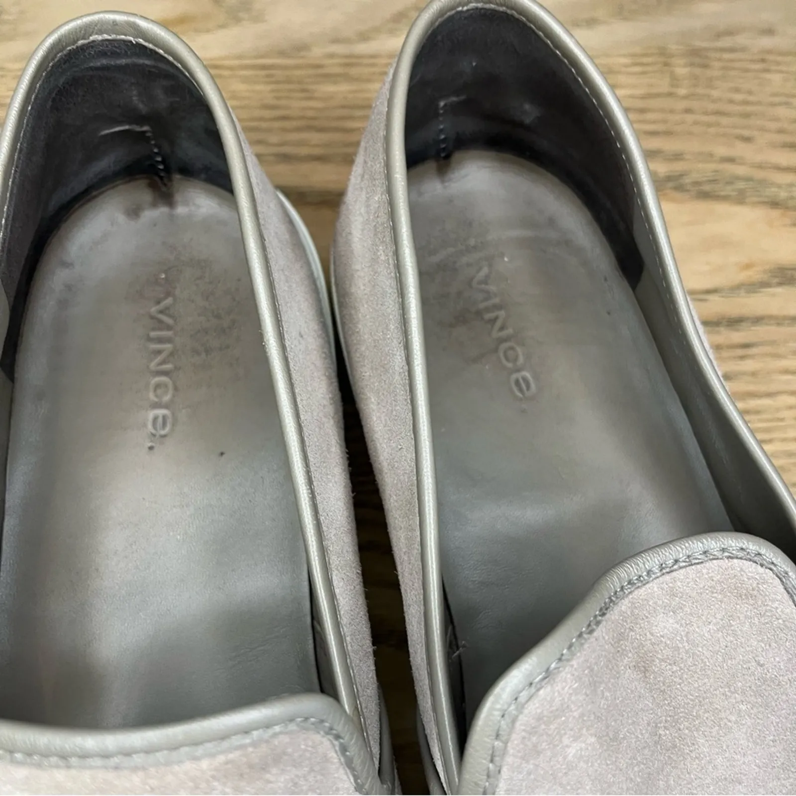 Vince Brenden Suede Slip-On Platform Sneaker Taupe Women’s Size 10 - Image 7