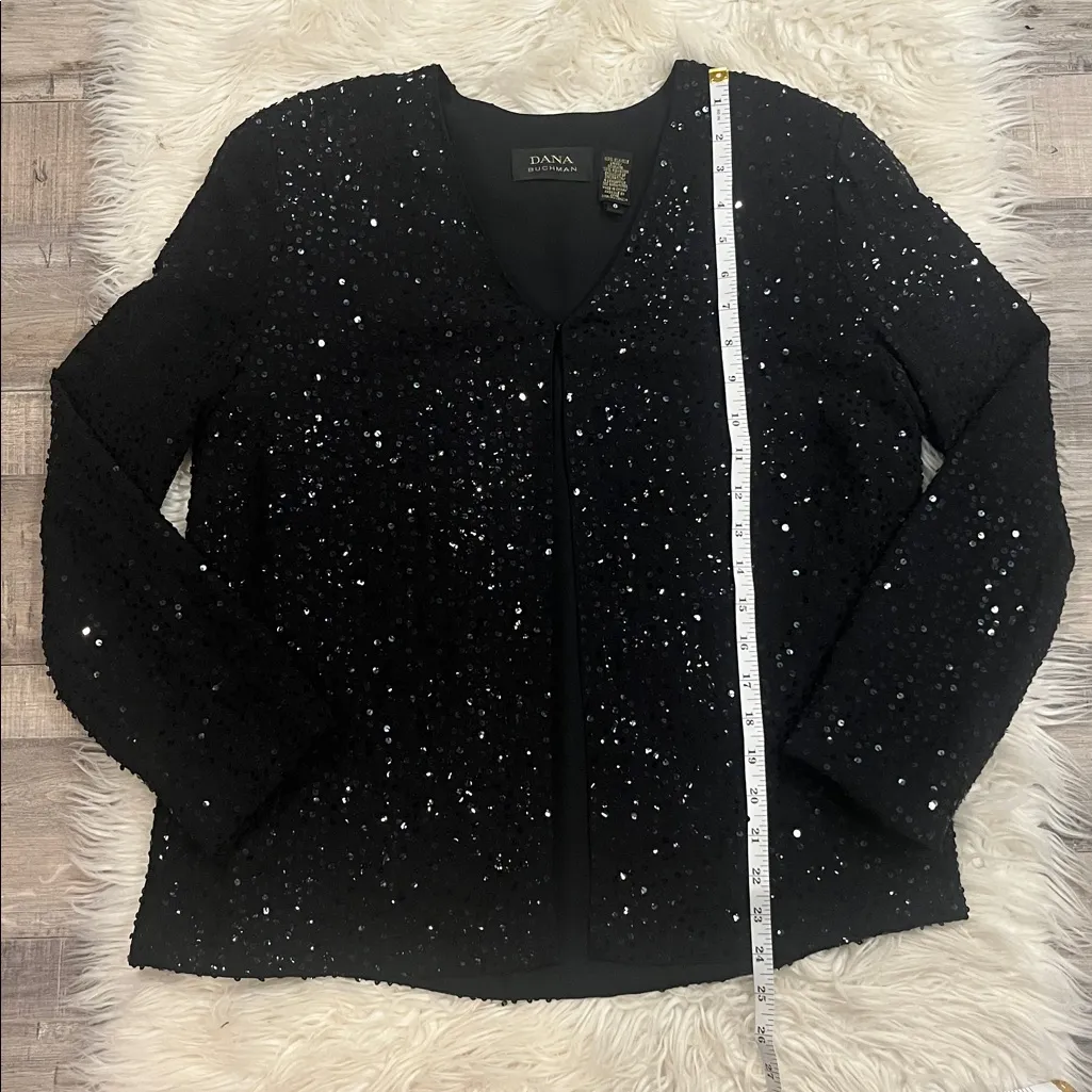 Dana Buchman silk dressy jacket with mini sequins 8 - Image 7