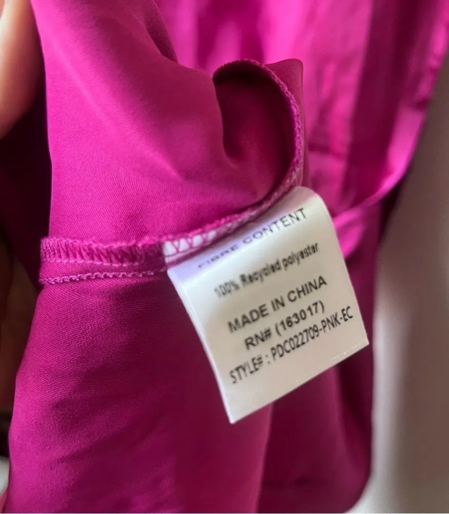 Princess Polly Lynsey Fuchsia Satin Side Slit Midi Dress 6 - Image 13