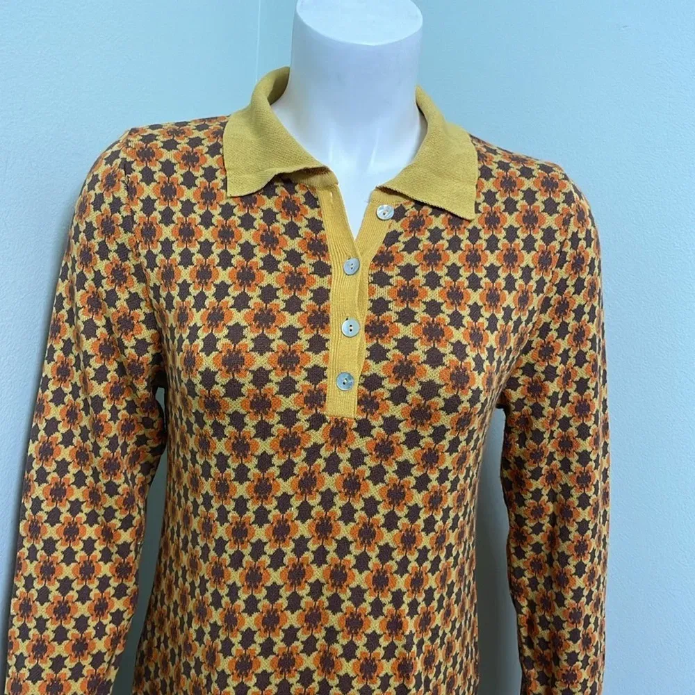 Zara Women’s Vintage Inspired Geometric Jacquard Dress Medium - Image 6