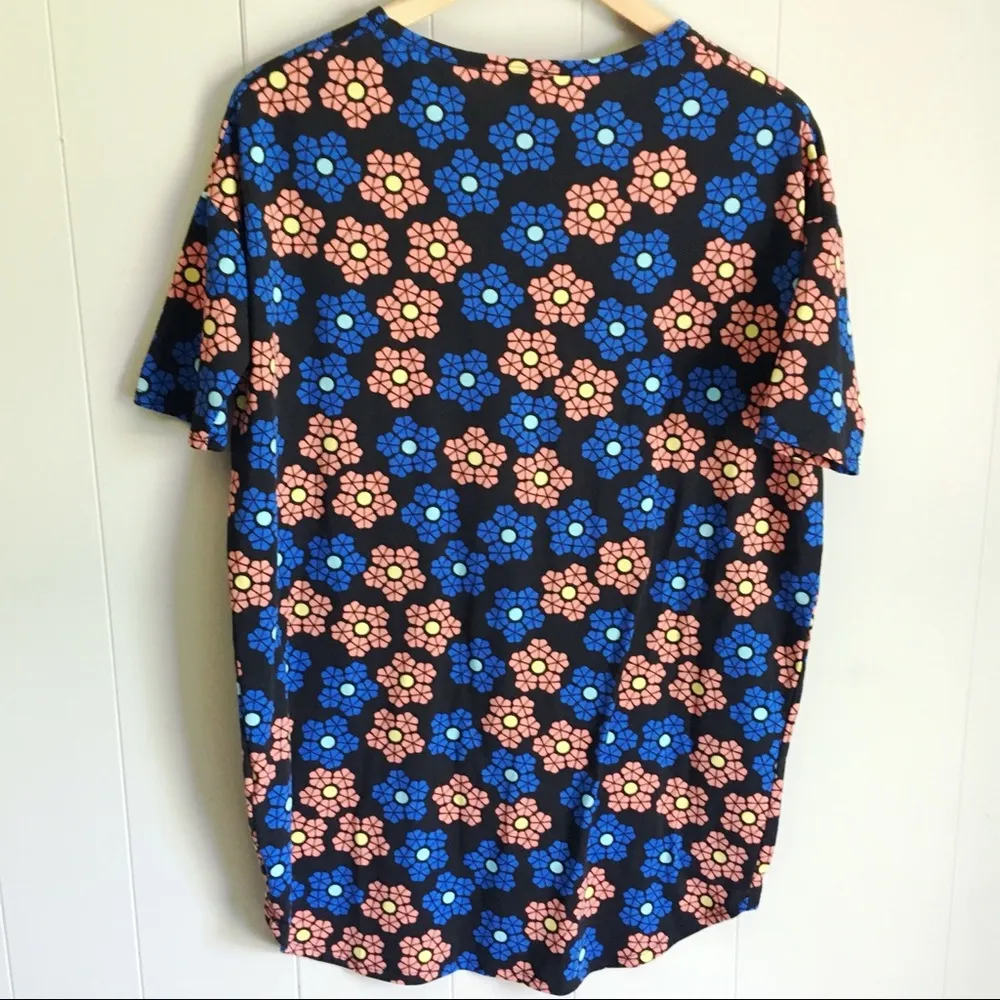 LULAROE Irma Tunic Black Hippie Floral Size XXS - Image 3