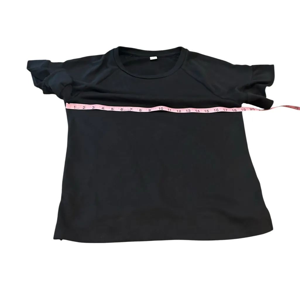 3/$15 OLD NAVY black top with ruffle sleeves - Image 3