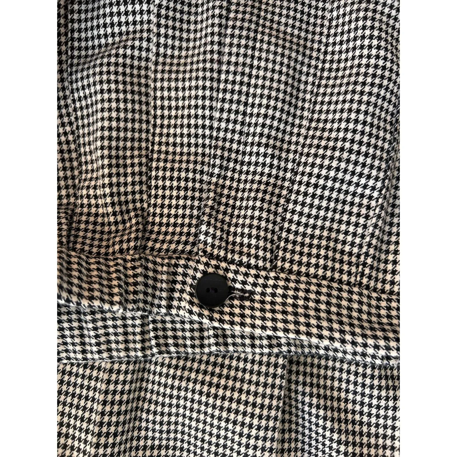 VTG Susan Bristol Black White Houndstooth Pleated Skirt Size 14 Preppy Academia - Image 10