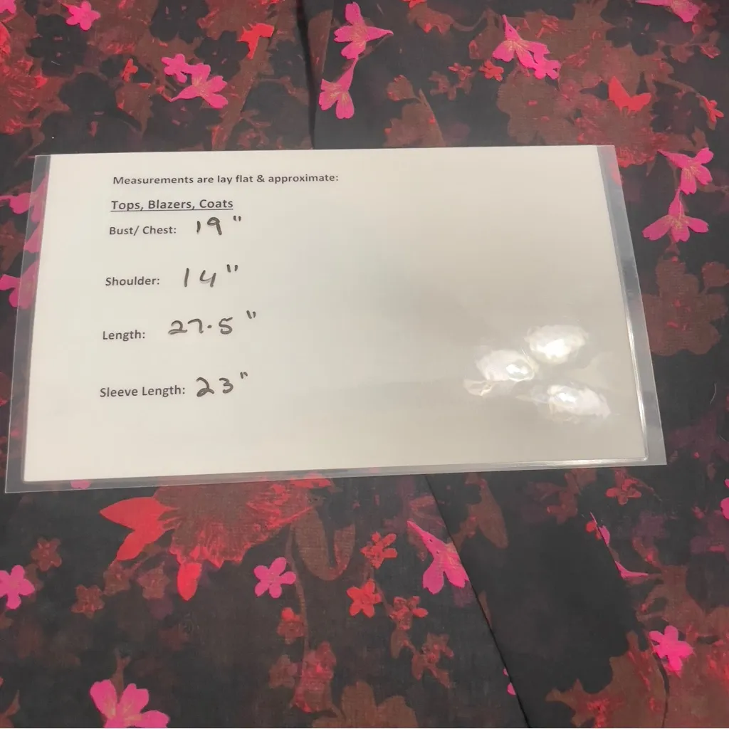 CAbi Style #3860 Candlelight Floral Sheer Long Sleeve Elastic Cuff Blouse Sz XS - Image 11