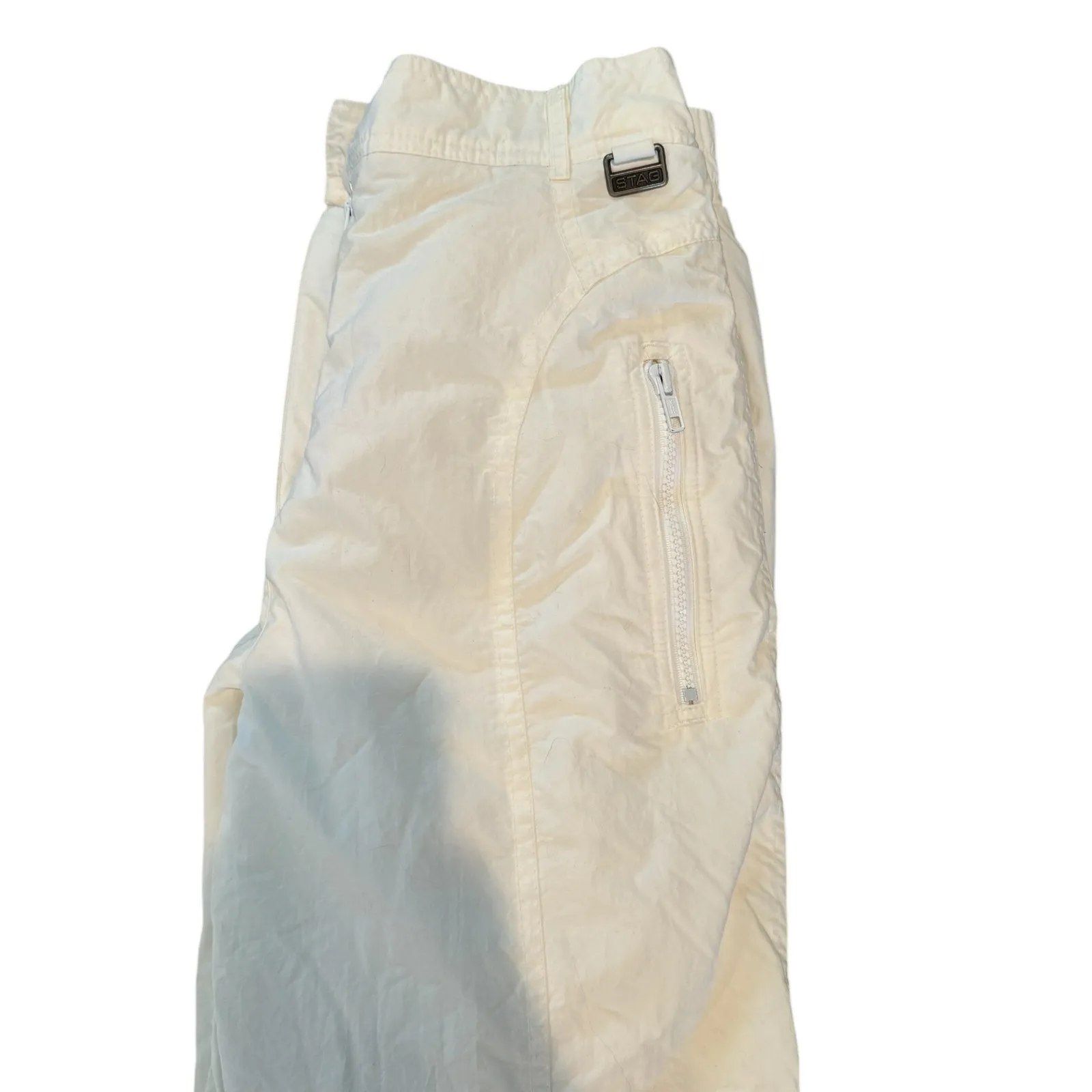VTG White Stag Women’s Ski Pants Sz 12 White Nylon Snowboard Winter Gear - Image 3