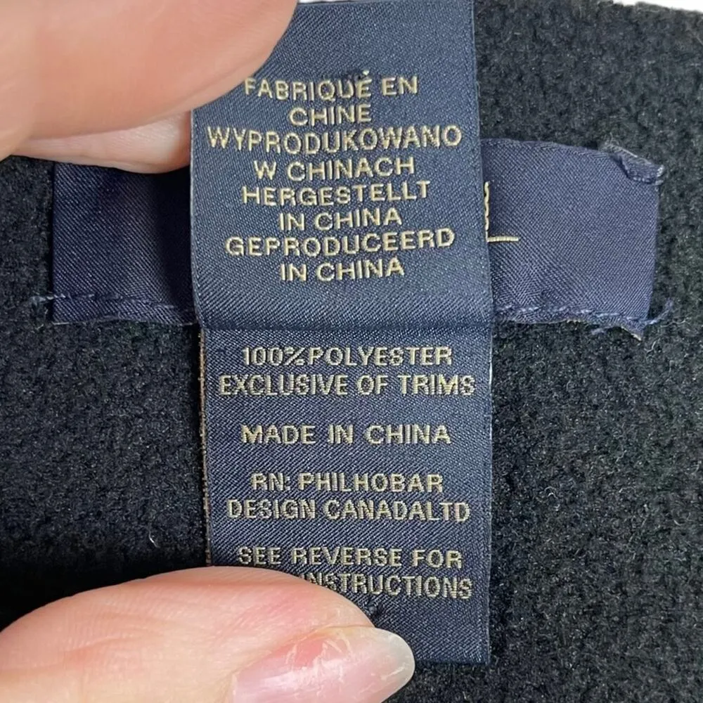 Rachel Roy Fleece Reversible Poncho Black & Ivory Leopard/Solid Black - Image 8