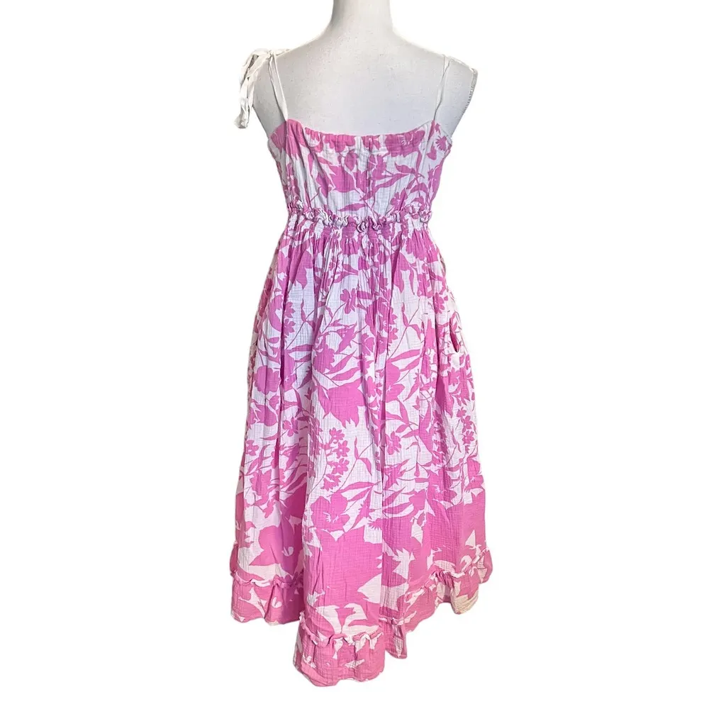 Peter Som  Collective Pink Floral Midi Dress - Image 6