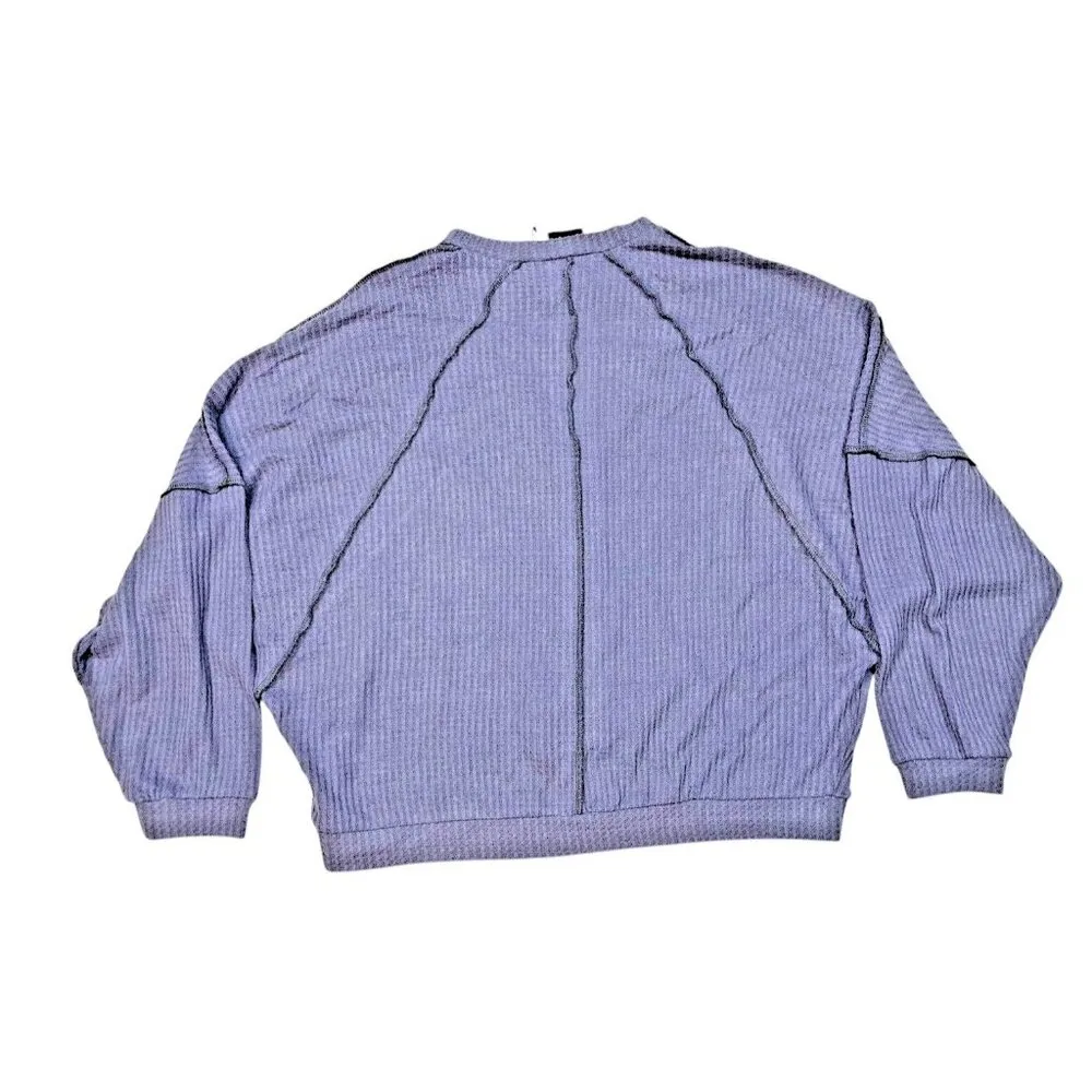NWT Out From Under Urban Outfitters Sweater Women’s Size S Boxy Oversized Purple - Image 2