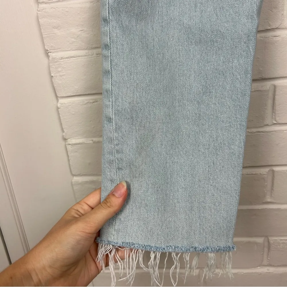 Zara Classic Straight Leg Distressed Jeans Size 4 - Image 13