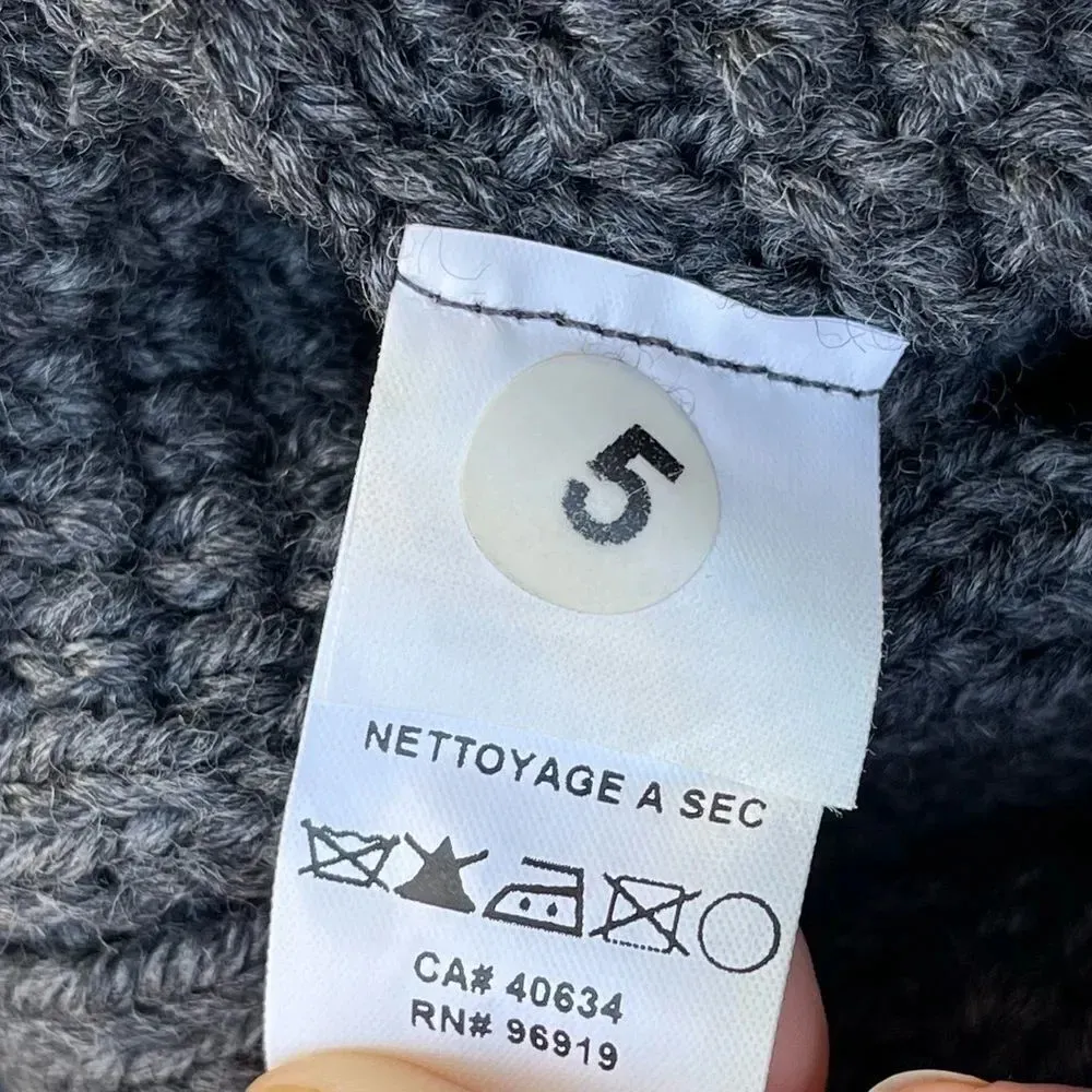 Marc Jacobs  Aran Charcoal Chunky Cable Knit Wool Sweater Pullover small - Image 12