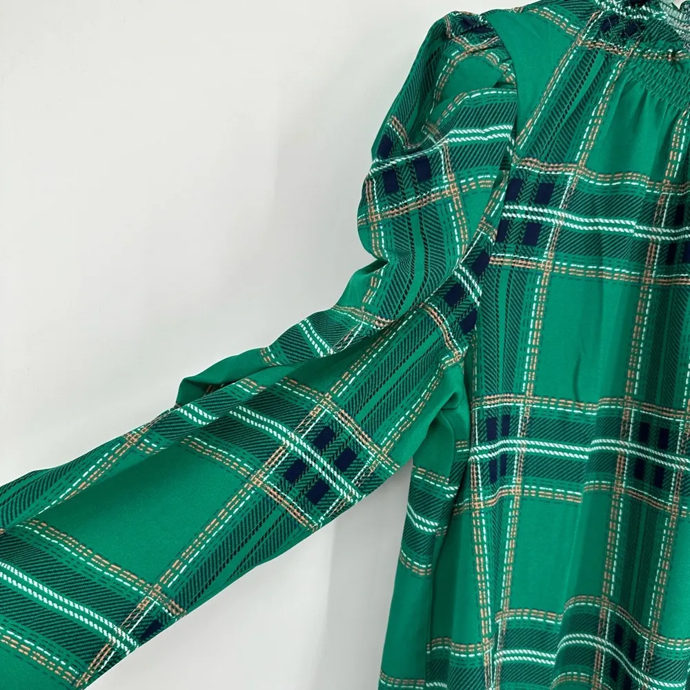 Sugarlips Woodland Jade Plaid Drape Sleeve Top size 1X Green NWT Holiday Festive - Image 5