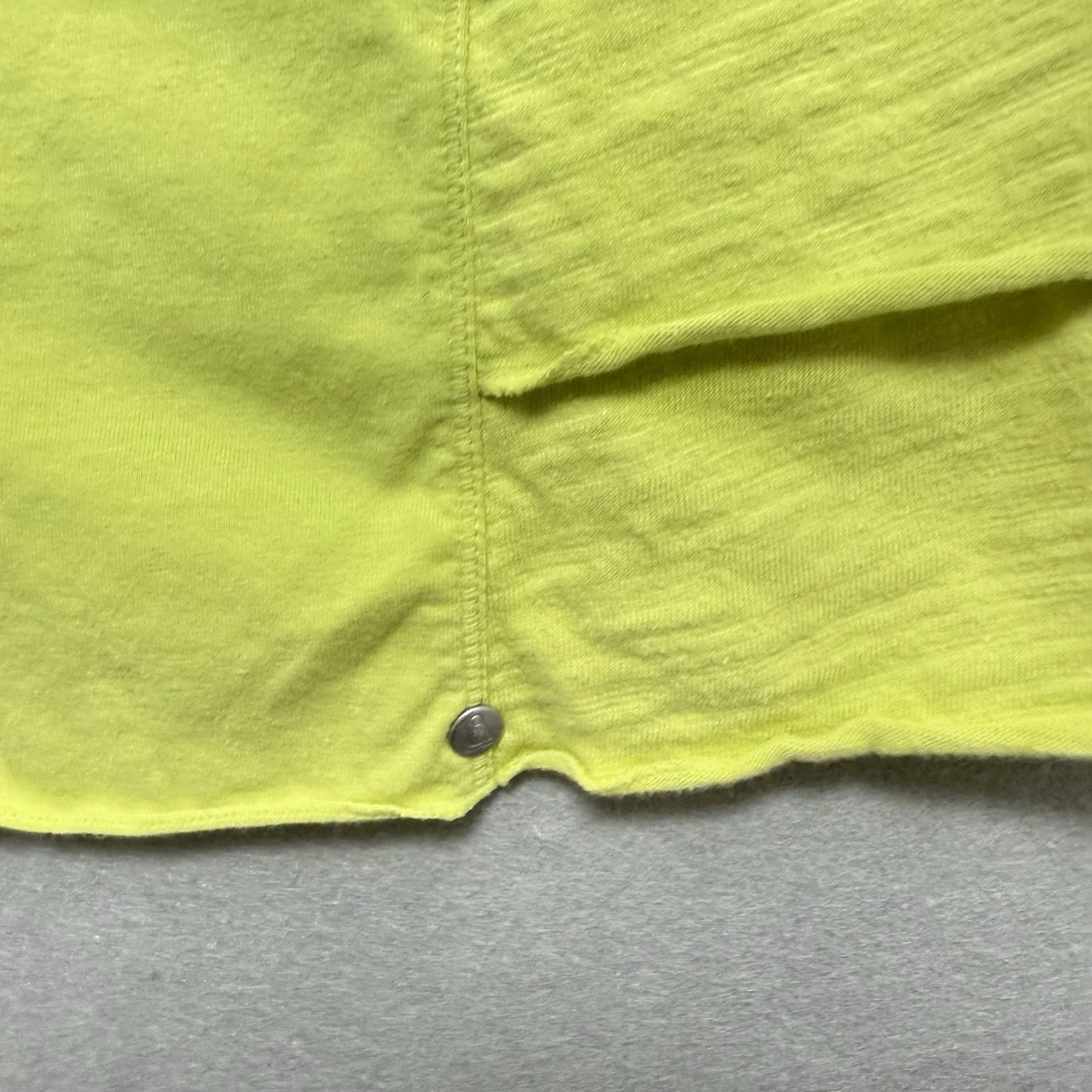 Neon Buddha Sleeveless Tank Top Green Button Down Cotton Blend Size XS - Image 4