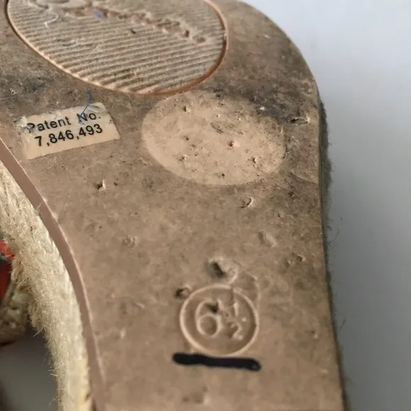 Anthropologie Seychelles Orange Stripe‎ Espadrilles Wedges Sandals Women … - Image 8