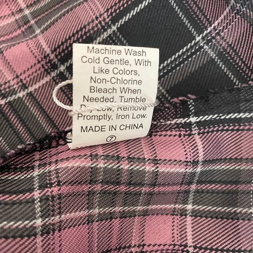 Romwe schoolgirl plaid lace tie mini skirt cosplay small SK 5014 - Image 7