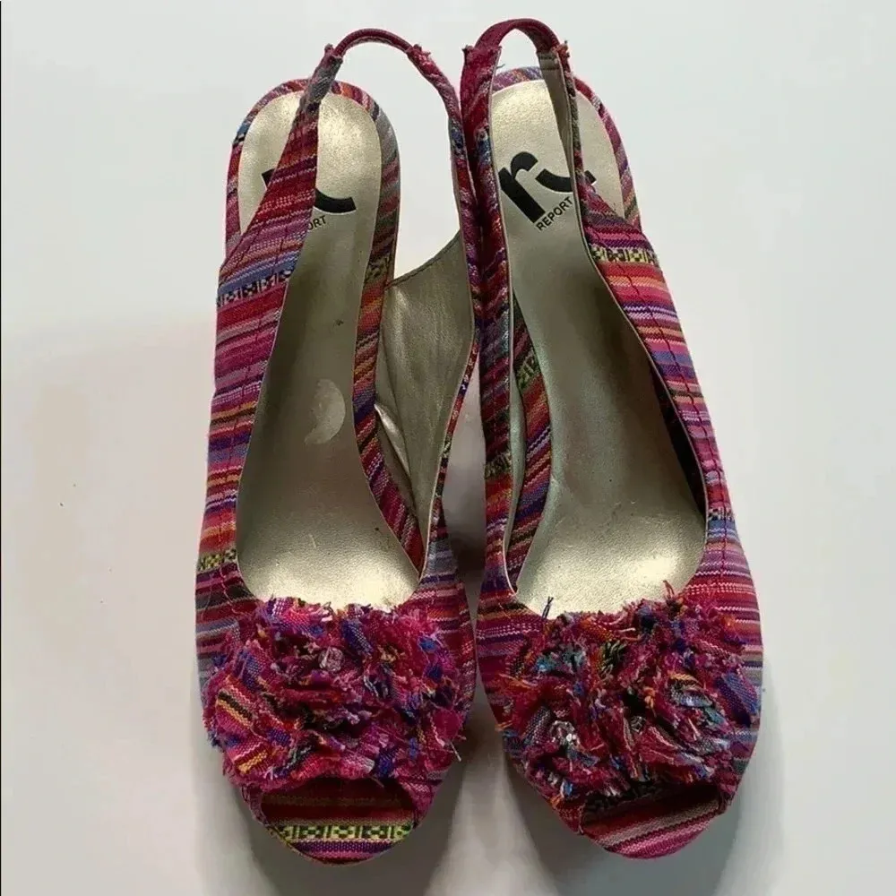 Report “Manhattan” Open Toe Wedges Size 9.5 - Image 6