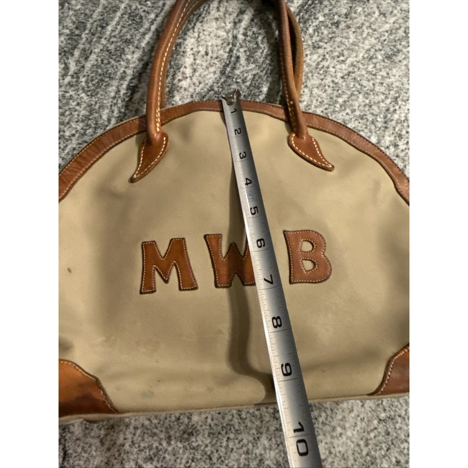 Vintage King Ranch Canvas Leather La Bolsa Bag STAMPED JJ Kingsville Texas - Image 10