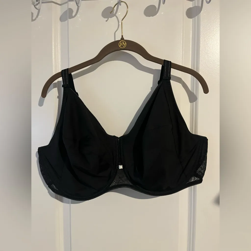 Chantelle Rive Gauche 1922 Lace Babydoll French Black Unlined Underwire Bra 44H - Image 3