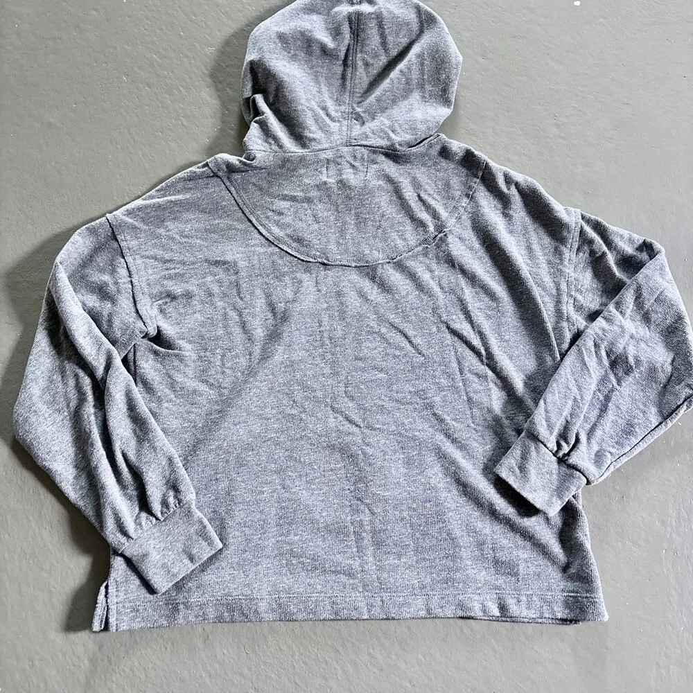 Madewell Skyterry Heather Gray Hoodie XXS Oversized Fit - Image 7