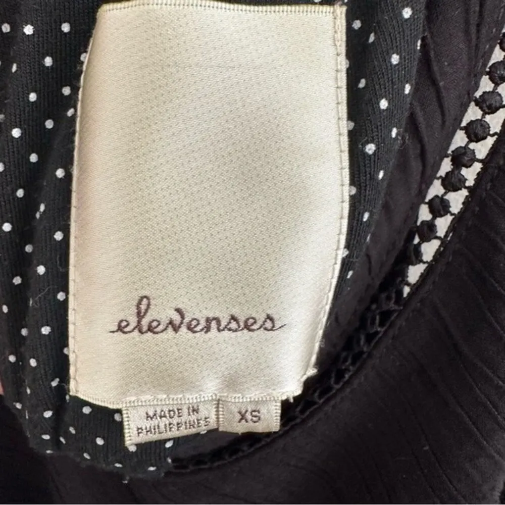 Anthropologie Santa Ana Elevenses Tiered Black Romper XS - Image 4