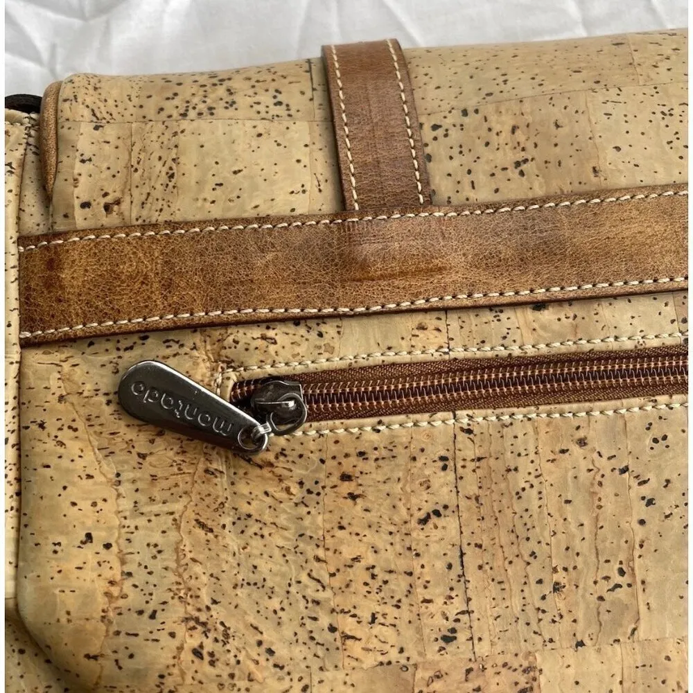 Montado Portugal Natural Cork Tote Bag Handbag Purse Tan Red Bow W/ Wallet NWT Brown - Image 9