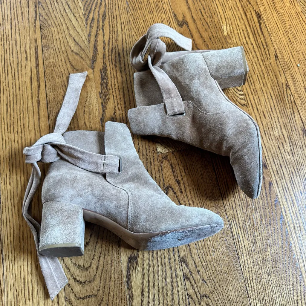 Rag & Bone Dalia Camel Suede Ankle Boots Women’s Size 37.5 - Image 4