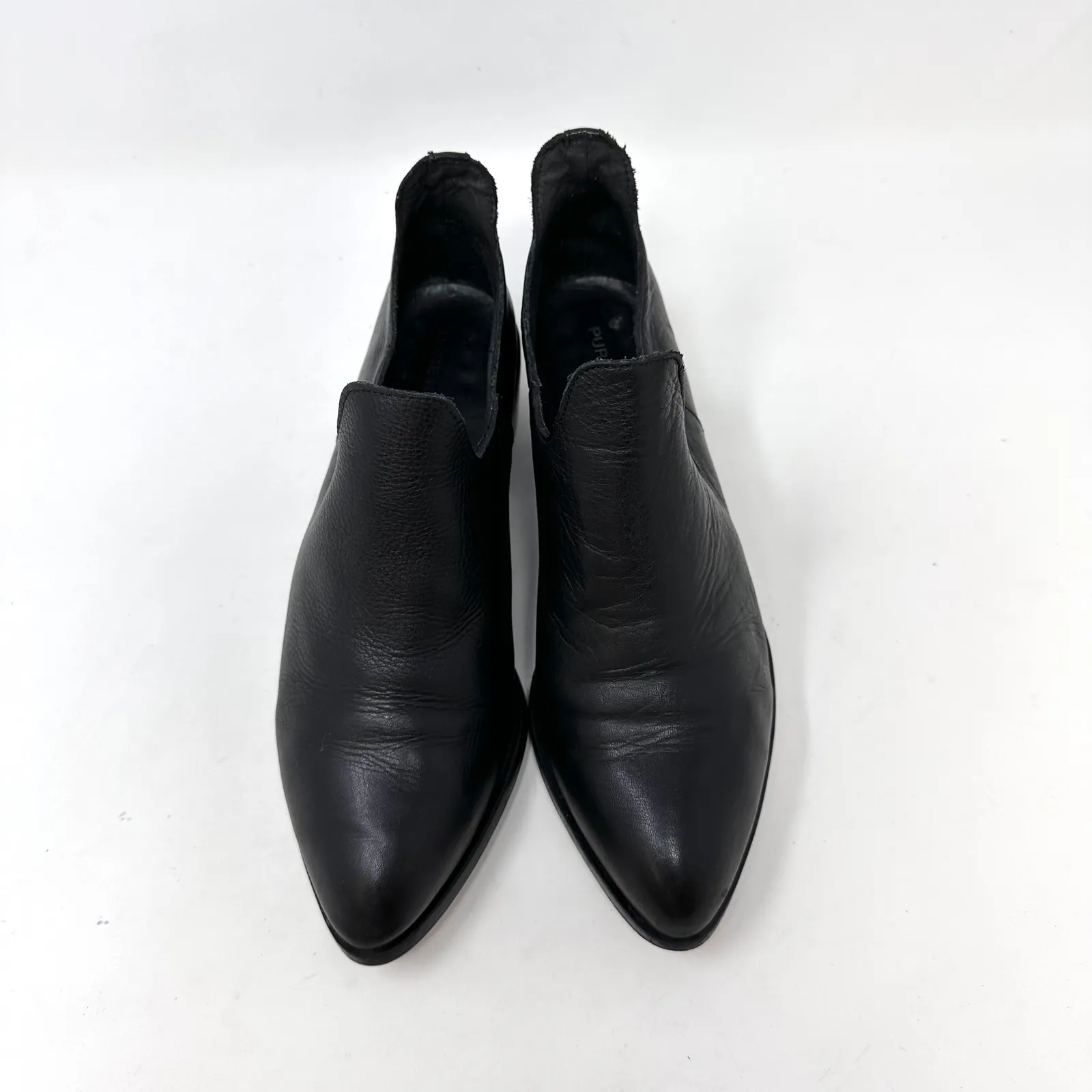 PURE NAVY Western Leather Ankle‎ Booties Black Size 38 - Image 3