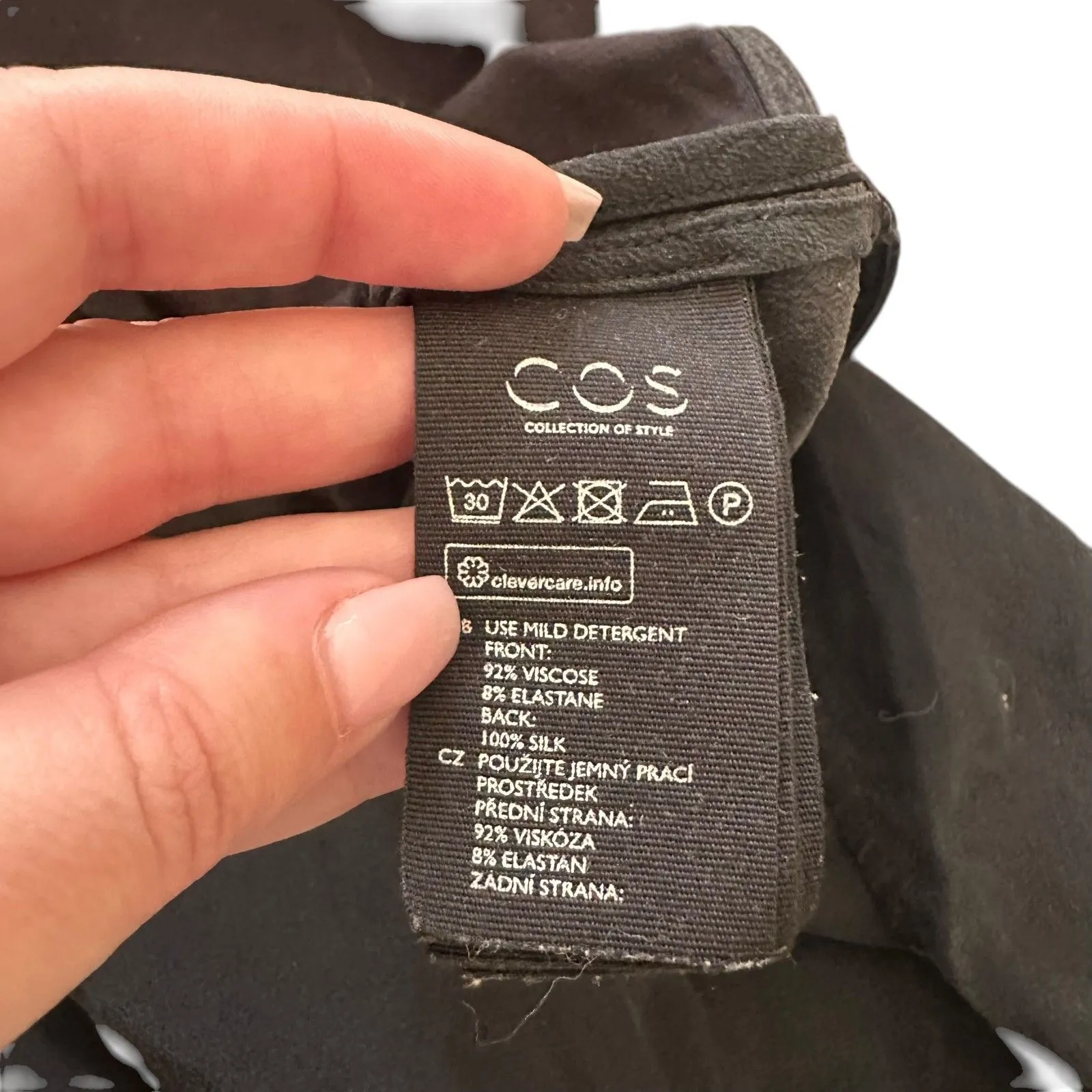 COS Sleeveless Silk‎ Knit Tunic Black Small - Image 4