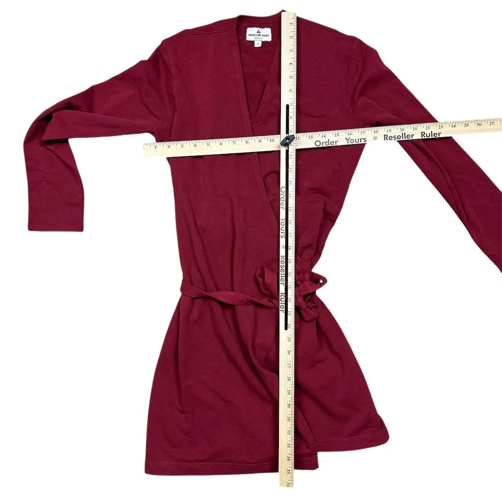 American Giant Women's Red Wrap Dress Size S Knee Length Casual - Image 7