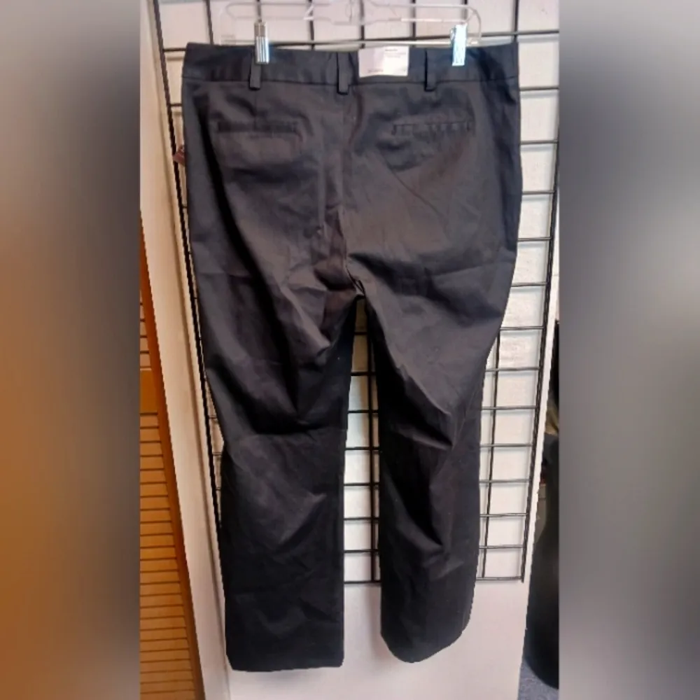 Repreve Black Flat Front Chino Slacks Size 14 - Image 5