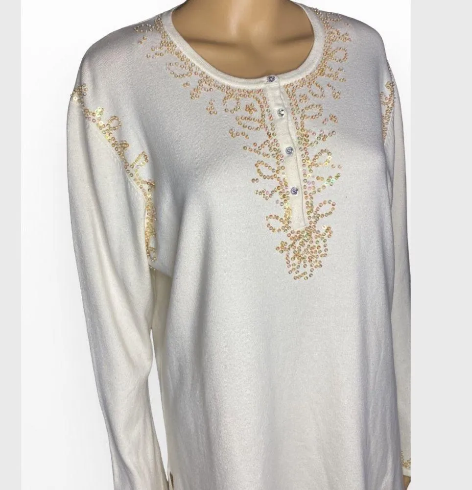 April Cornell Beaded Tunic XL - Image 4